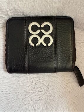 Coach Black Leather Zip-Around Wallet with 4 C’s. Rare